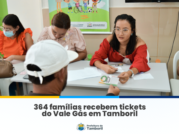 Prefeitura de Tamboril entrega 384 tickets do vale gás social às famílias beneficiadas